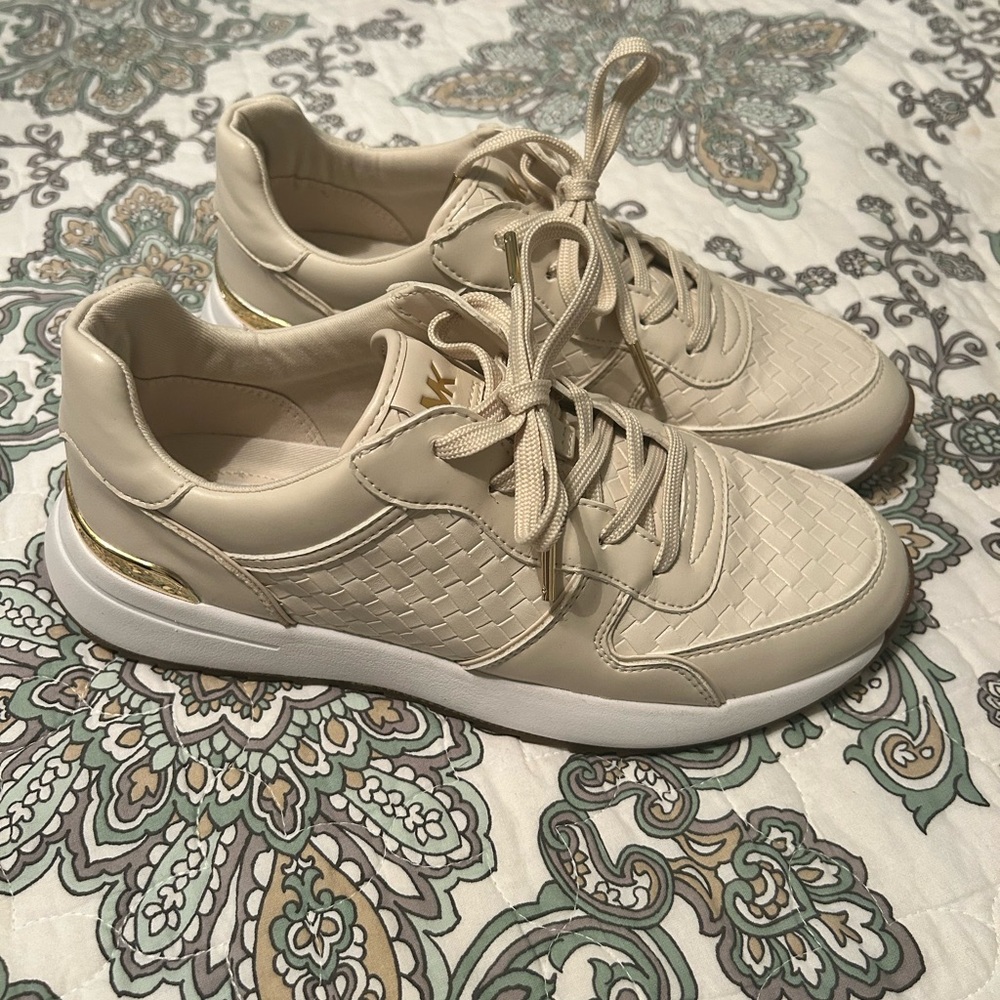Tan Michael Kors tennis shoes